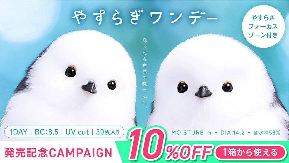 【新発売】やすらぎワンデー | スマホやPC作業の目の緊張をふわりと軽減する、ピントアシスト付きコンタクトレンズが発売